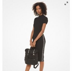 Michael Kors Logo Tape Ribbed Dress